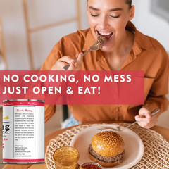 Werling Meat Canned Beef 14.5 Oz – Fully Cooked, Heat & Eat | Shelf Stable Canne