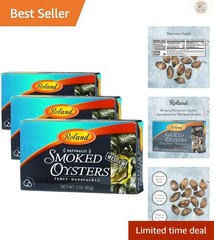 Naturally Smoked Oysters in Oil – 3 Ounce Pack of 3, Loaded with Protein