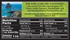 Crown Prince Clams Smoked in Olive Oil, 3 Ounce
