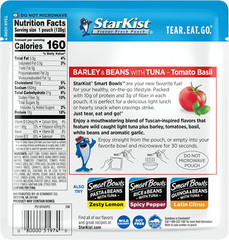 Smart Bowls Tomato Basil, 4.5 oz Pouch (Pack of 12) – Features Barley & Beans wi