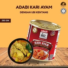 1 x Adabi Chicken Curry With Potatoes Canned Ready to Eat Halal Malaysian 280g