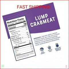Bumble Bee Lump Crab Meat, 6 oz Can – 14g Protein & 1g Carb Per Serving – Wild C