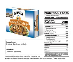 Geisha Smoked Oysters 3.75 oz (Pack of 12)