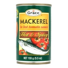 Grace Mackerel in Tomato Sauce 5.5 oz Tin Hot and Spicy