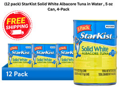 Starkist Solid White Albacore Tuna In Water 25% Less Sodium, 4×12 = 48 Cans