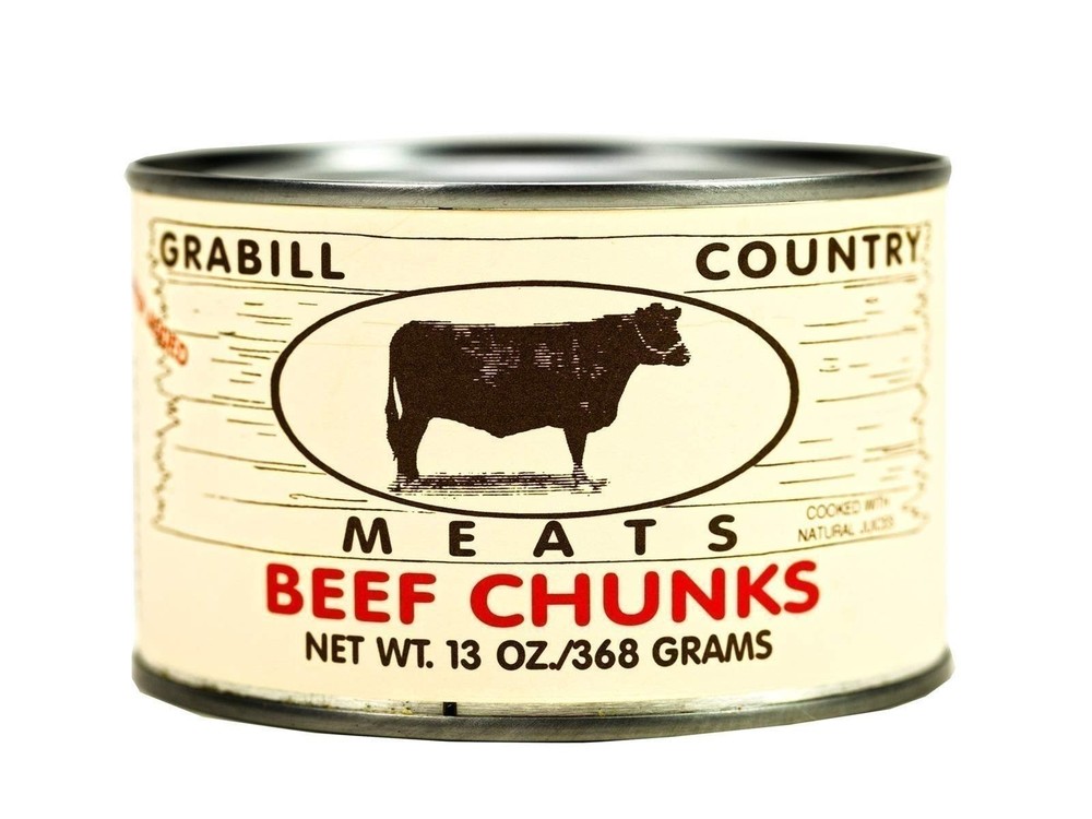 Grabill Country Meats Canned Beef Chunks, Favorite Amish Food, 13 Oz. (Pack…