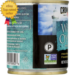 Natural Whole Boiled Oysters, 8-Ounce Cans (Pack of 12)