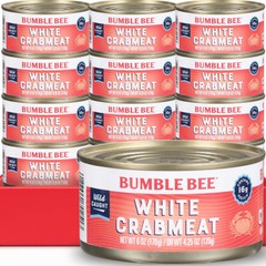 Premium White Flake Crabmeat – Succulent & Flavorful – 6 oz Can Pack of 12