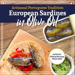High-Protein Canned Sardines in Pure Olive Oil – 12-Pack, Sustainably Sourced