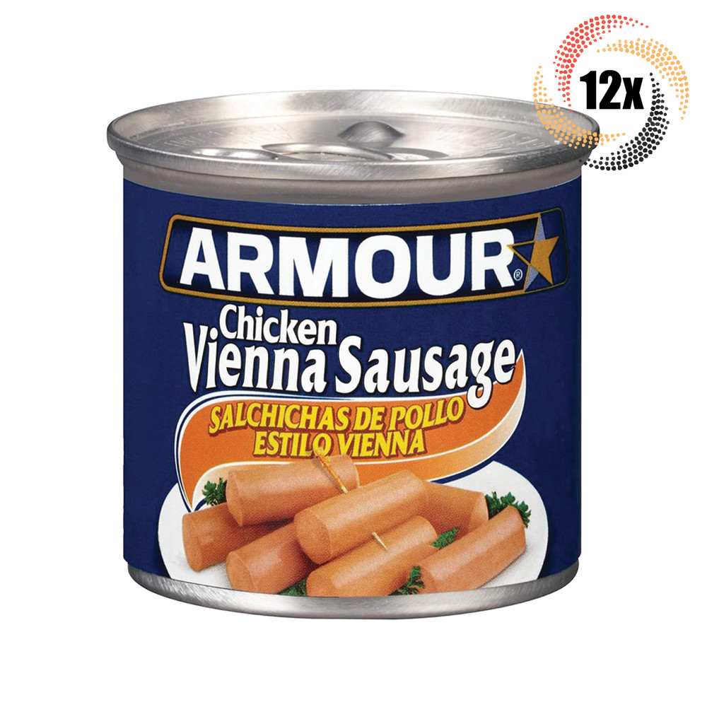 12x Cans Armour Star Chicken Flavor Vienna Sausages | 4.6oz | Fast Shipping!