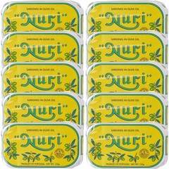 NURI Portuguese Sardines in Olive Oil 10 Pack 4.4 oz cans