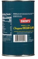 Snow’s Ocean Chopped Clams Canned, 51 oz Can – 7g Protein per Serving – Gluten F