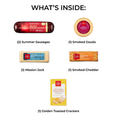 Hickory Farms Beef Summer Sausage & Cheese Medium Gift Box | Gourmet Food Gift