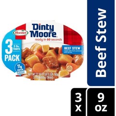 DINTY MOORE Beef Stew,Shelf-Stable, 12 Grams Protein, 9 oz Plastic Microwaveable