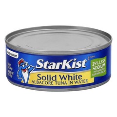 StarKist 25% Less Sodium Solid White Albacore Tuna in Water, 5 Ounce