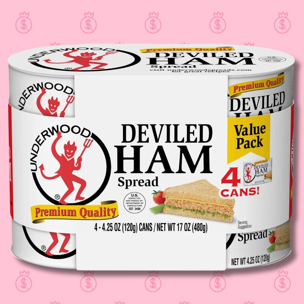 Deviled Ham Meat Spread canned long Life Meat, 4.25 ounce pack of 4…