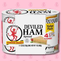 Deviled Ham Meat Spread canned long Life Meat, 4.25 ounce pack of 4…