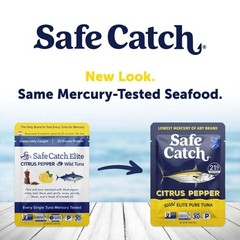 Safe Catch Elite Lowest Mercury Wild-Caught Tuna Pouch Citrus Pepper Seasoned…