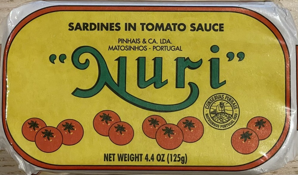NURI PORTUGUESE SARDINES IN TOMATO SAUCE AND PURE OLIVE OIL 4.375oz – PORTUGAL