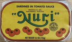 NURI PORTUGUESE SARDINES IN TOMATO SAUCE AND PURE OLIVE OIL 4.375oz – PORTUGAL
