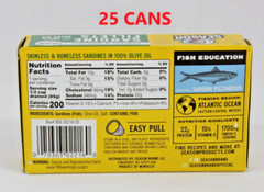 25x Season 4.375oz Boneless Skinless Sardines in Olive Oil Kosher Free Shipping