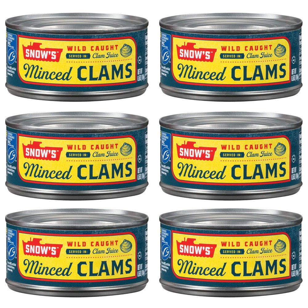 Wild Caught Minced Clams Canned, 5G Protein per Serving – Keto Friendly, 99% Fat