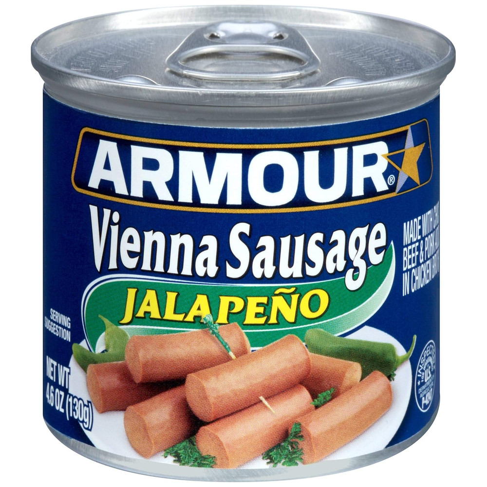 Star Vienna Sausage, Jalapeno Flavored, Canned Sausage, 4.6 OZ (Pack of 24)