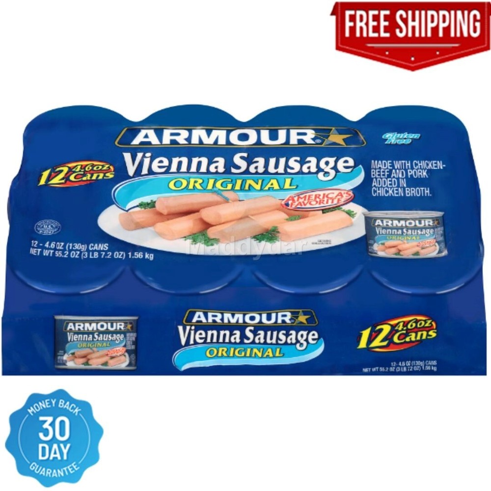 (12 Cans) Armour Original Vienna Sausage 4.6 oz