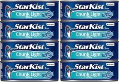 Chunk Light Tuna in Water, 5 oz (8 Pack) Canned Tuna Fish, Wild Caught, Gluten F