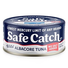 Safe Catch Canned Lowest Mercury Limit Albacore Tuna 5 Ounce (Pack of 12)