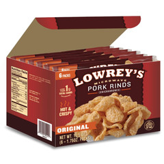 Lowrey’s Bacon Curls Microwave Pork Rinds (Chicharrones), Original, 1.75 Ounce