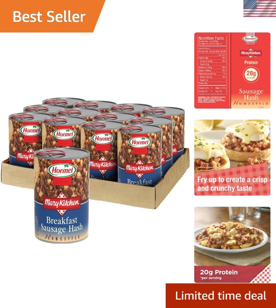12-Pack 14 oz Sausage Hash – Timeless Home-Cooked Flavor with 20g Protein