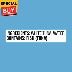 Selects No Salt Added Chunk White Albacore Tuna in Water, 4.5 oz (12 Pack) Canne