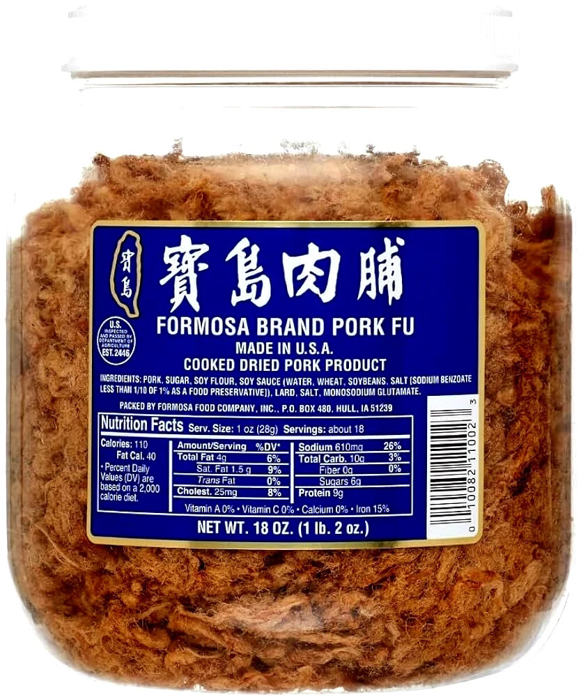 Formosa Brand Pork Fu Cooked Dried Pork Product 18 oz ( Pack of 3 )~08/2027