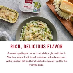 Skinless & Boneless Mackerel In Olive Oil, 4.05-Ounce Cans (Pack Of 6)