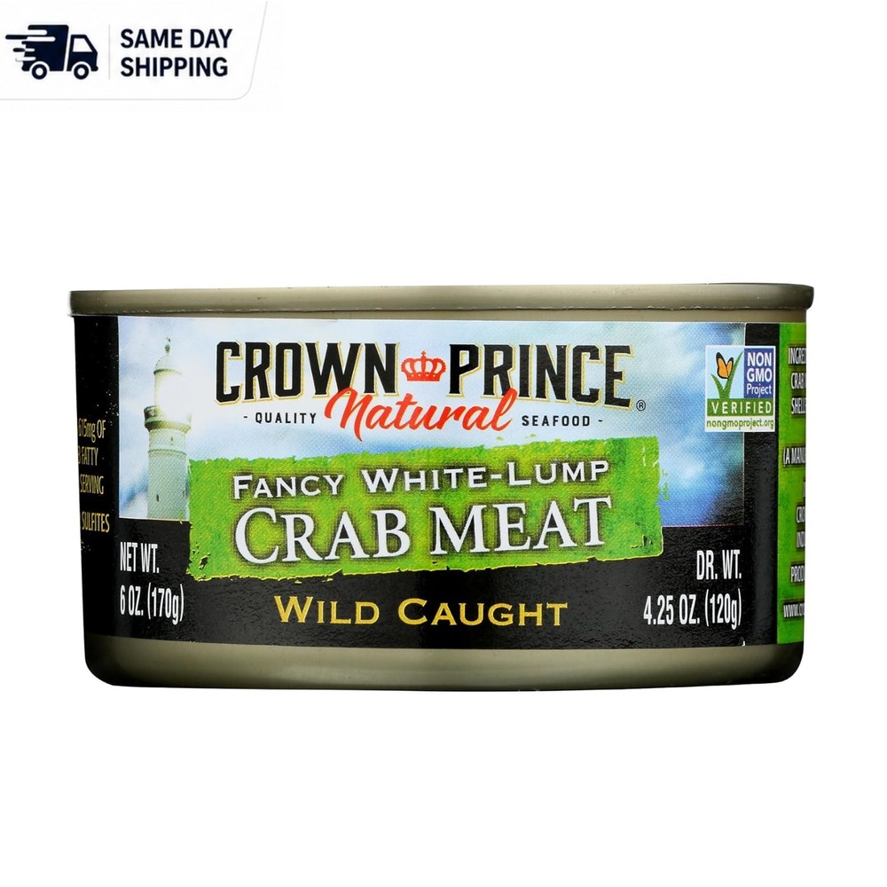 Fancy White Lump Crab Meat 6 oz – Wild-Caught, Fat-Free Seafood Delight