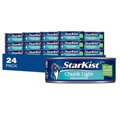 25% Less Sodium Chunk Light Tuna in Water – 5 oz Can (Pack of 24)