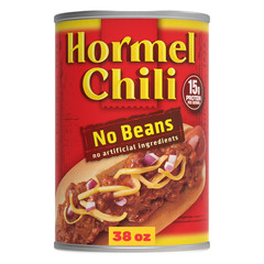 HORMEL Chili No Beans Canned Chili, Shelf-Stable, 38 oz Steel Can