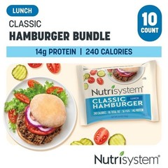 High Protein Beef Burgers 10 Pack Fully Cooked Frozen Meal No Artificial Flavor