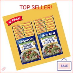 StarKist Less Sodium Premium White Chicken – 2.6 oz Pouch (Pack of 12)