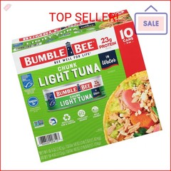 Bumble Bee Chunk Light Tuna In Water, 5 oz Cans (Pack of 10) – Wild Caught Skipj