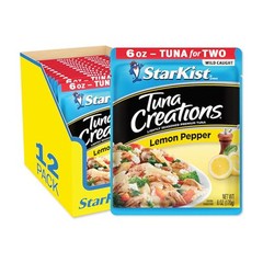 Tuna Creations, Lemon Pepper, 6.0 oz Pouch, Pack of 12