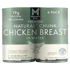 Member’s Mark Premium Chunk Chicken Breast (12.5 oz., 6 ct.) Pull tab Container