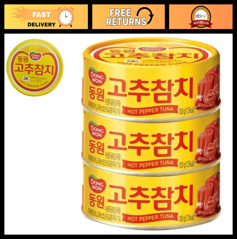 Spicy Tuna Can with Hot Pepper Sauce – 3.5 oz (Pack of 3) – Flavorful Seafood De