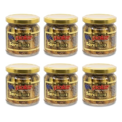 MW Polar Naturally Alder Wood Smoked Brisling Sardines 6.5 Ounce (Pack of 6)