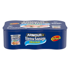 Original Flavor Vienna Sausage 4.6 oz Cans Pack of 6 Pantry Canned Meat Snack