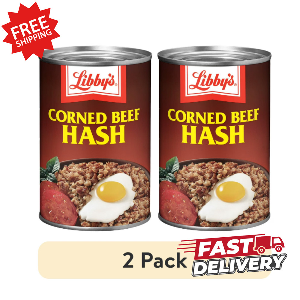 Libby’s Corned Beef Hash 15 oz 2 Pack Canned Beef Ready to Eat High Protein
