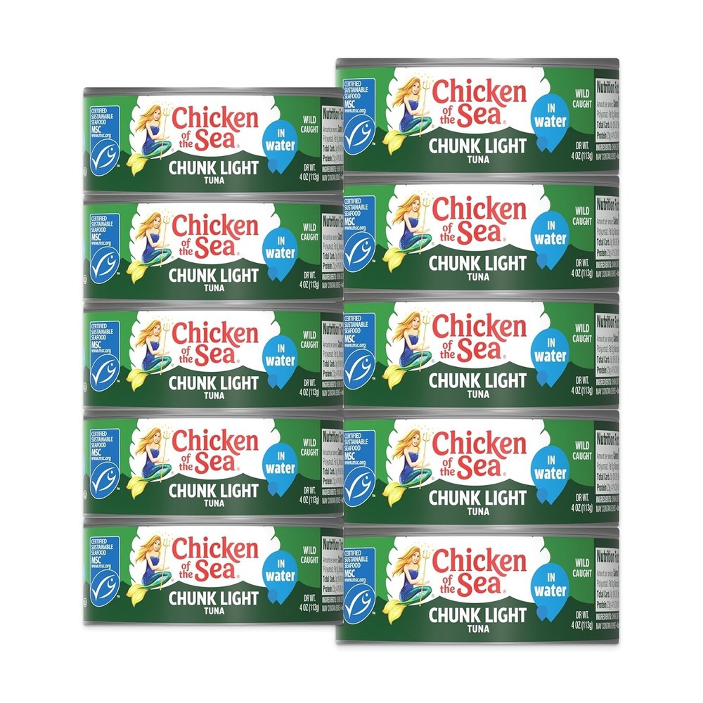 Chicken of the Sea Chunk Light Tuna in Water 5 oz. Can Pack of 10