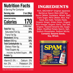 Japanese BBQ Sauce Flavored Canned Meat 12 oz Can Pantry Food Sandwich Lunch