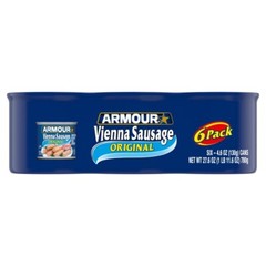 (3 pack) Armour Star Vienna Canned Sausage, Original Flavor, 4.6 oz (Pack of 6)
